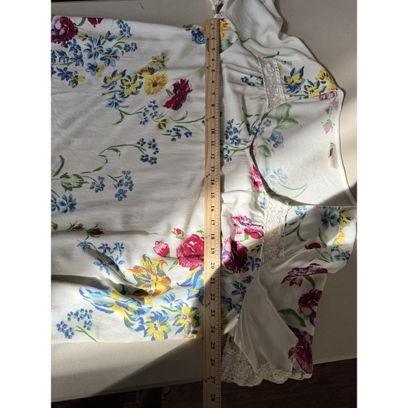 Modcloth Blouse Top 2X Bell Sleeve Fairy Whismy Boho Ethereal Floral Hippie - Picture 16 of 16